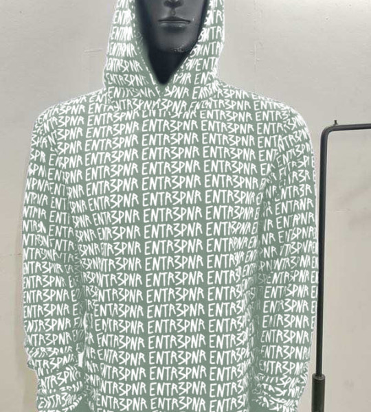 Ash Grey ENTR3PNR Matrix Hoodie 