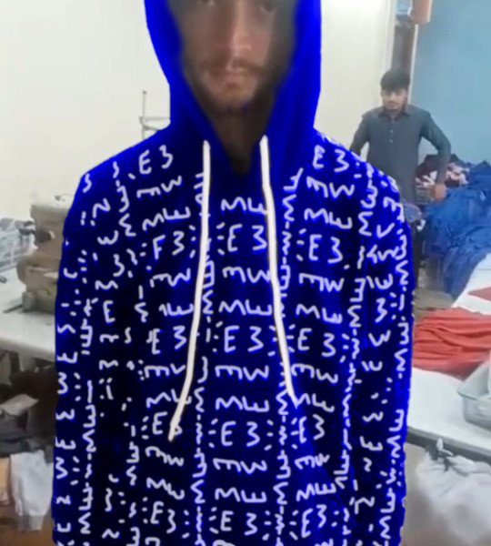E3 Designer Blue Matrix Hoodie