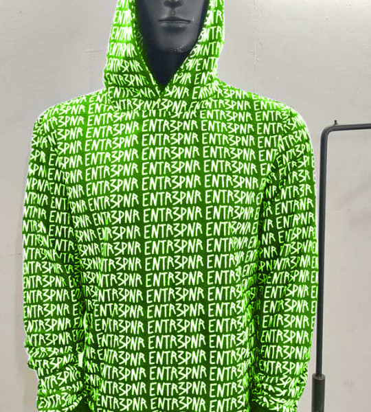 Bright Green ENTR3PNR Matrix Hoodie 