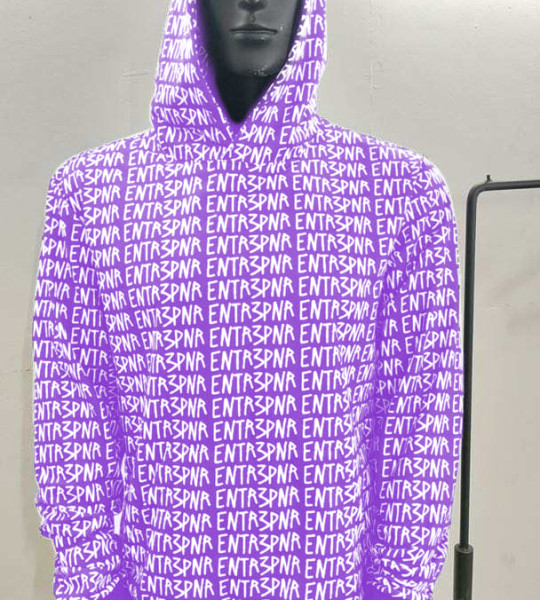 Lavender ENTR3PNR Matrix Hoodie 