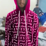 E3 Designer Bright Pink Matrix Hoodie