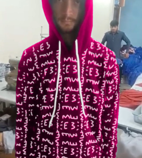 E3 Designer Bright Pink Matrix Hoodie