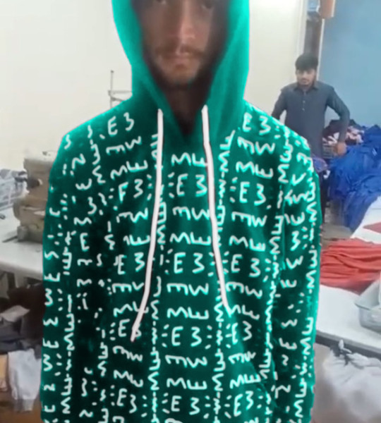 E3 Designer Bright Turquoise Matrix Hoodie