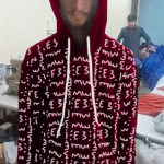E3 Designer Burgundy Matrix Hoodie
