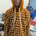 E3 Designer Carrot Orange Matrix Hoodie
