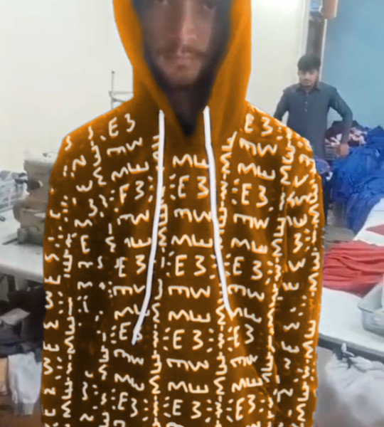 E3 Designer Carrot Orange Matrix Hoodie