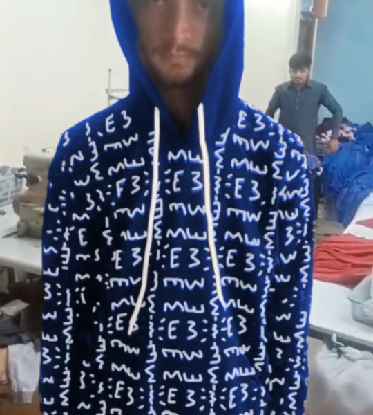 E3 Designer Cerulean Matrix Hoodie