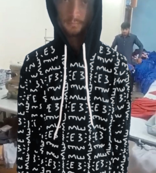 E3 Designer Charcoal Matrix Hoodie