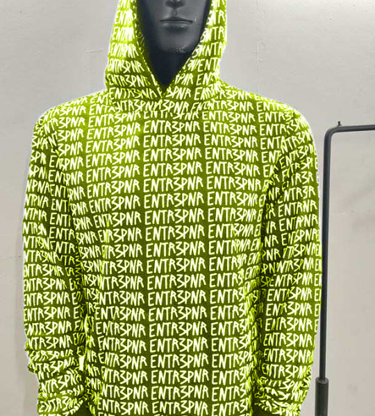 Chartreuse ENTR3PNR Matrix Hoodie 