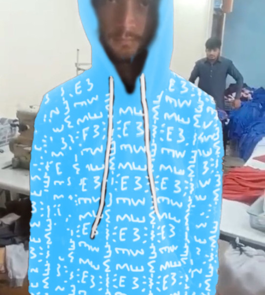 E3 Designer Columbia Blue Matrix Hoodie