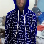 E3 Designer Dark Blue Matrix Hoodie