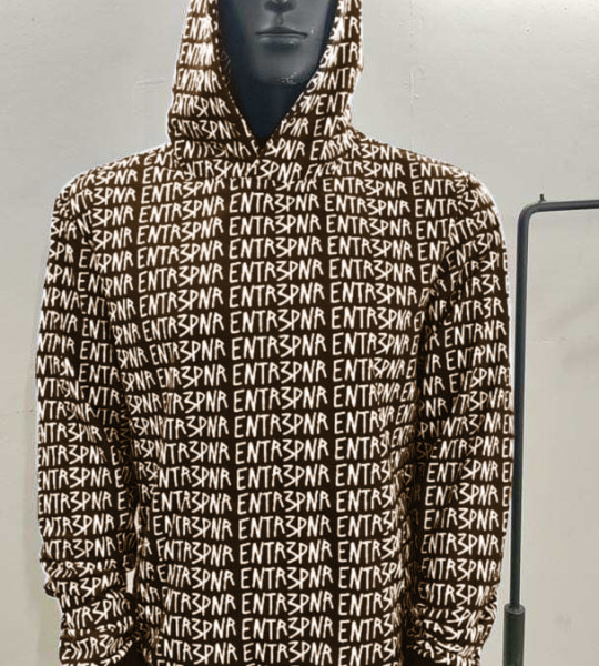 Dark Brown ENTR3PNR Matrix Hoodie 