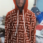 E3 Designer Dark Coral Matrix Hoodie