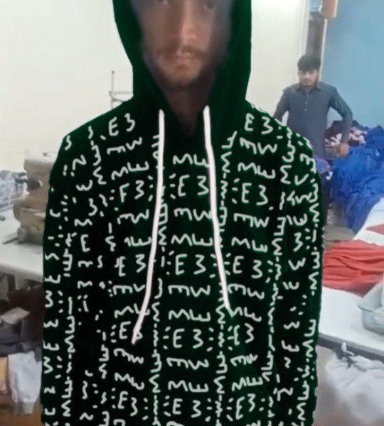 E3 Designer Dark Green Matrix Hoodie