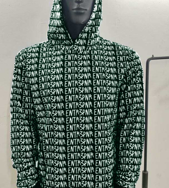 Dark Green ENTR3PNR Matrix Hoodie 