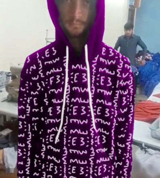 E3 Designer Dark Magenta Matrix Hoodie