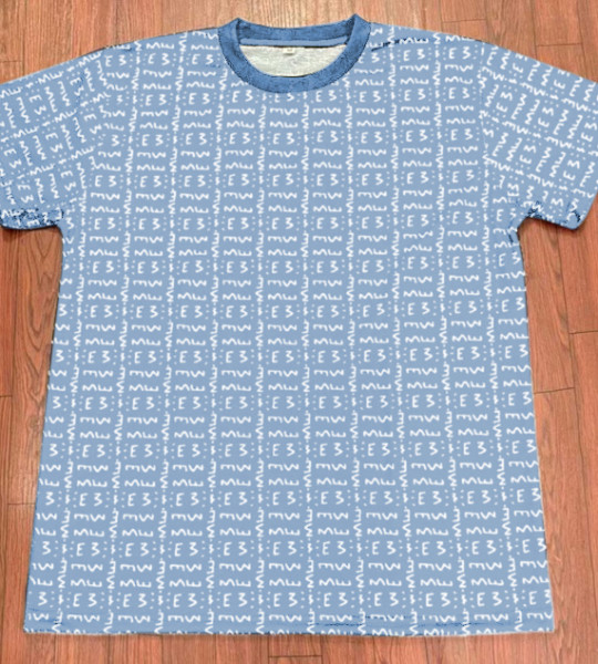 E3 Designer Hoodie Dark Pastel Blue  Brown Matrix 