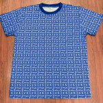 E3 Designer Hoodie Dark Powder Blue  Magenta Matrix 