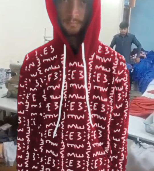 E3 Designer Dark Terra Cotta Matrix Hoodie