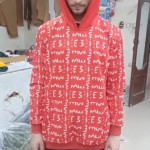 Entr3pnr E3 Red and White Monogram Hoodie