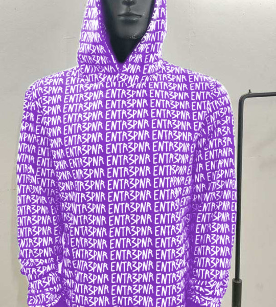 Lavender ENTR3PNR Matrix Hoodie 