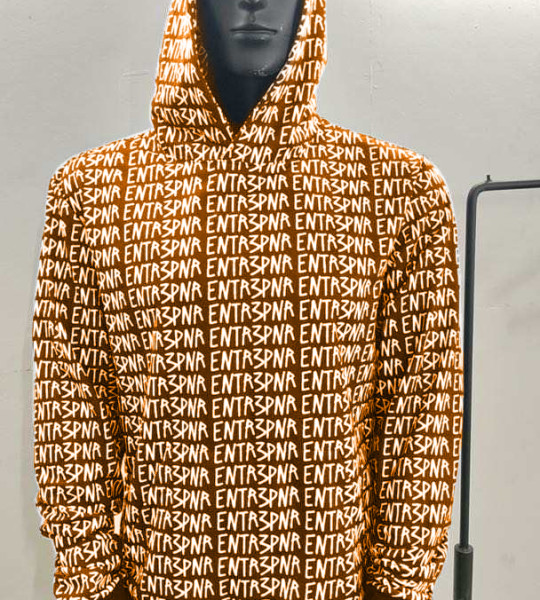 Orange ENTR3PNR Matrix Hoodie 