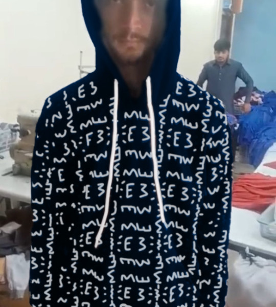 E3 Designer oxford-blue Matrix Hoodie