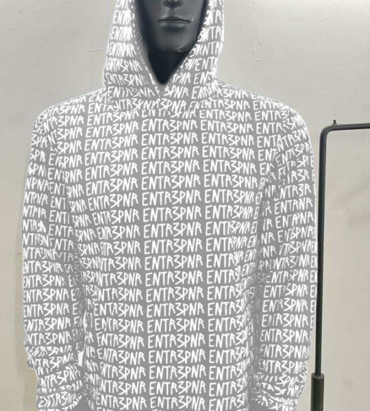 Silver ENTR3PNR Matrix Hoodie 