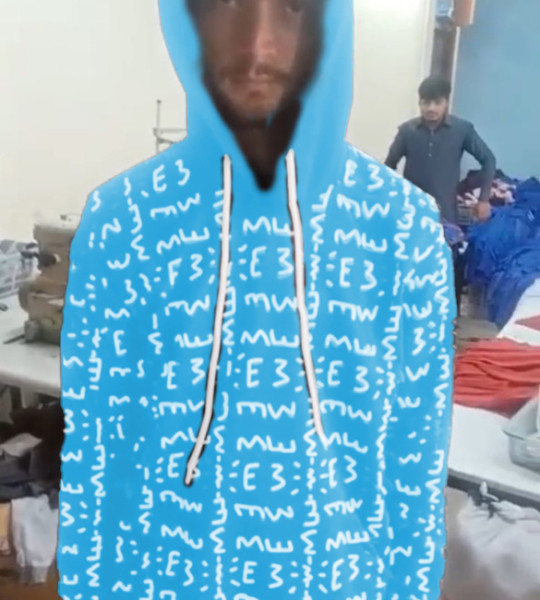 E3 Designer Sky Blue Matrix Hoodie