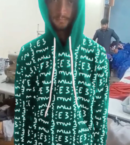 E3 Designer Turquoise Matrix Hoodie