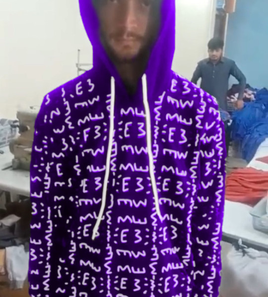E3 Designer Violet Matrix Hoodie